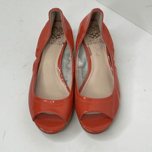 Vince Camuto Orange Leather Wedge‎ Heels